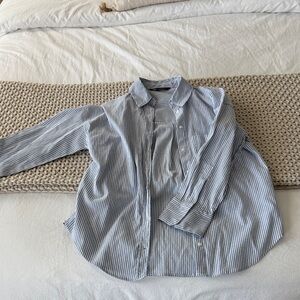 ZARA oversized button shirt striped size XS